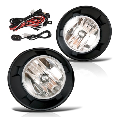 Winjet Fog Light - Clear Wiring Kit Included CFWJ-0385-C